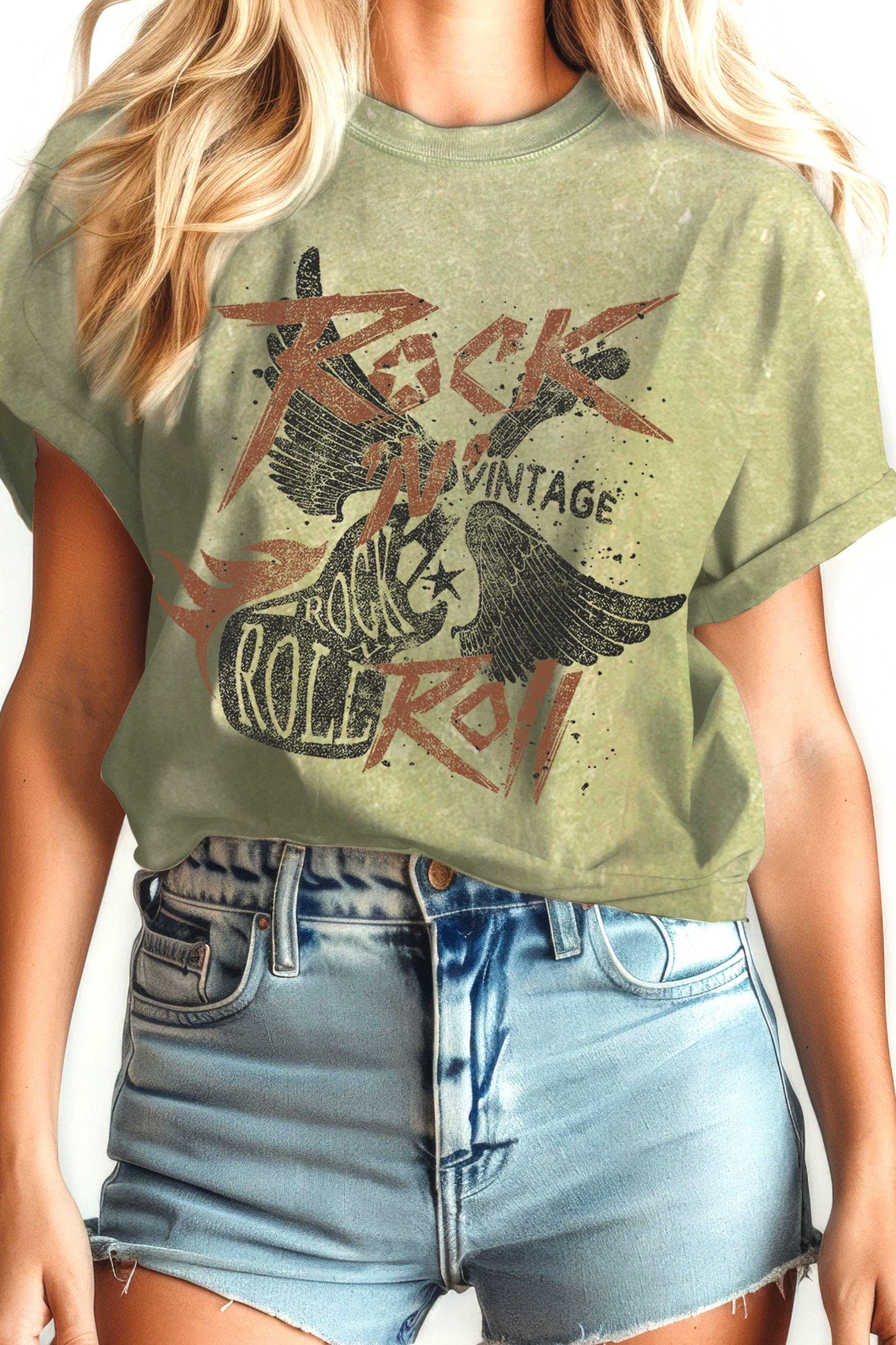 ROCK N ROLL VINTAGE MINERAL GRAPHIC TSHIRTS