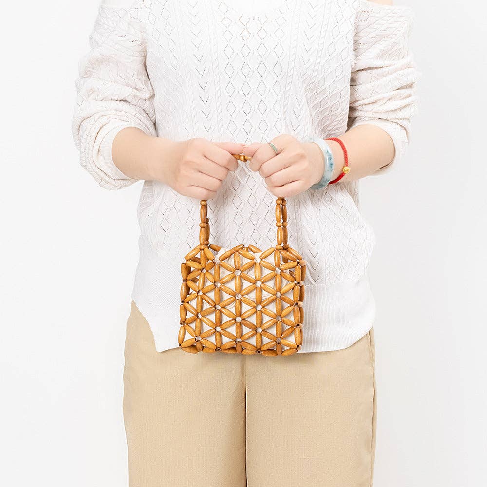 Wooden Bead Woven Handbags: FREE SPIRIT DREAMER Series: Boho & Free-People loving styles