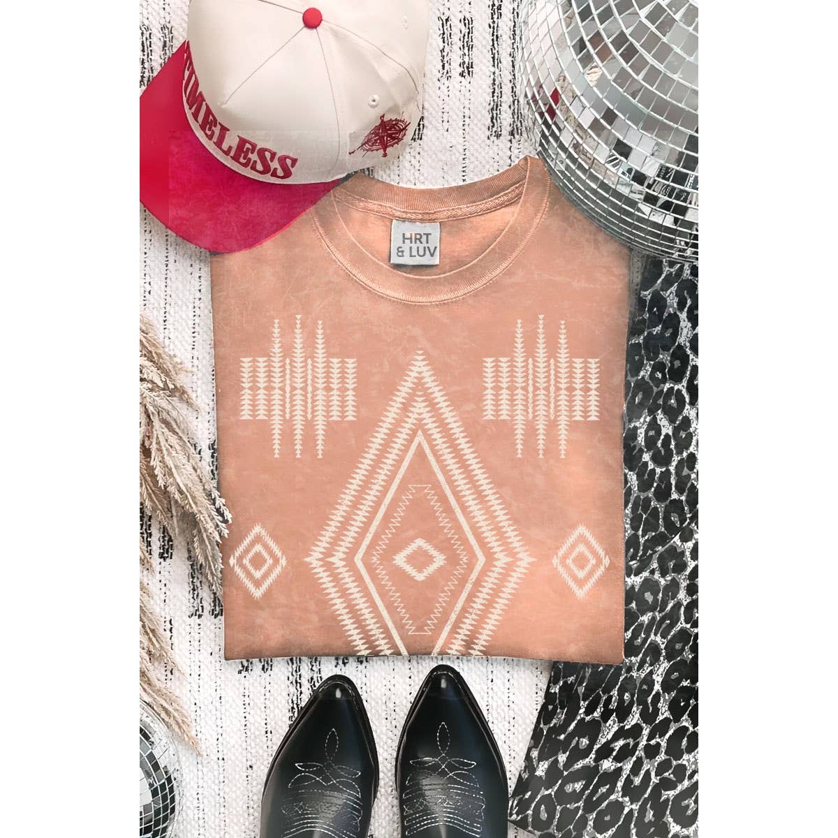 AZTEC TRIBAL BOHO MINERAL GRAPHIC TEE