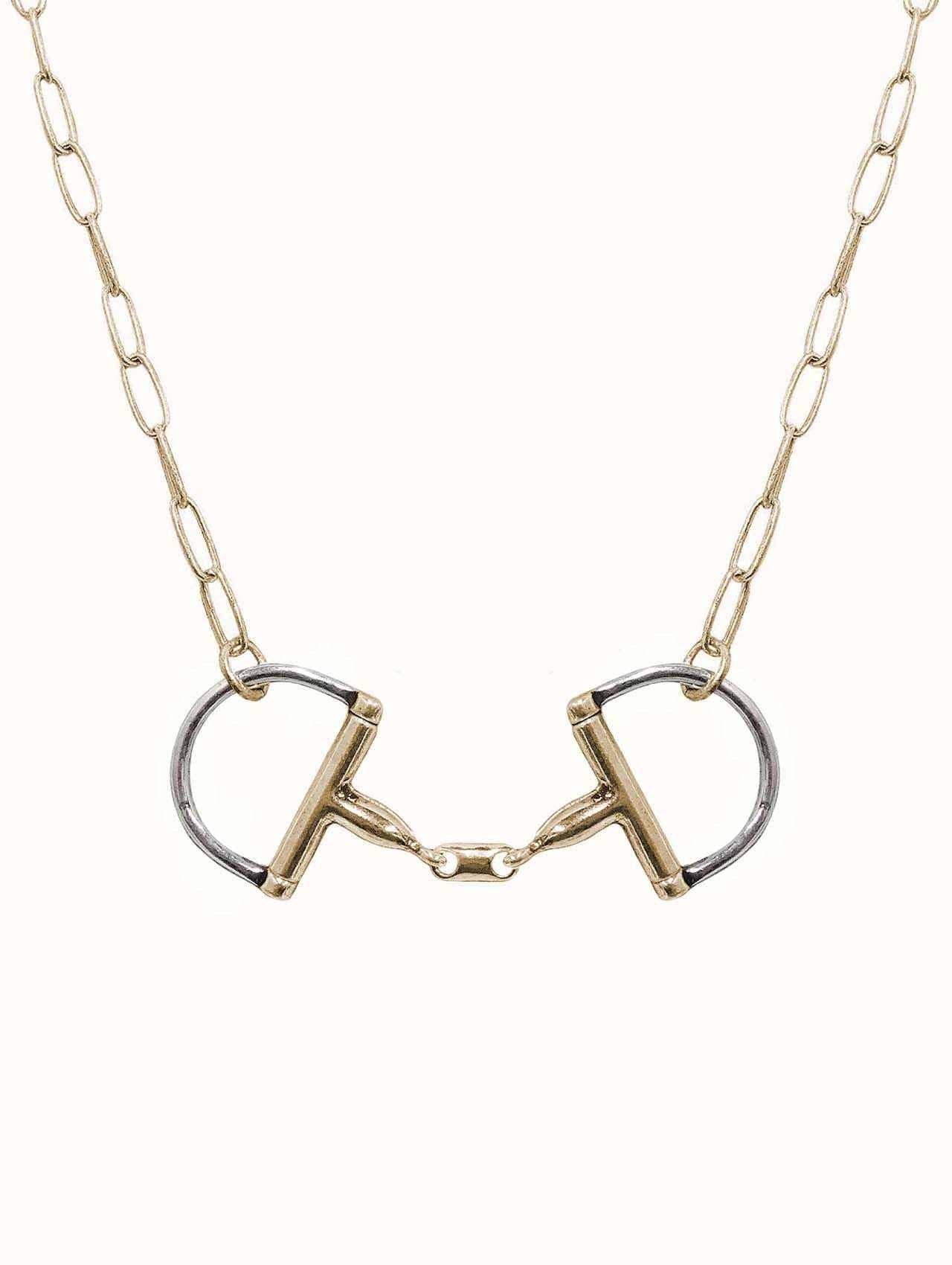 Western-inspired horsebit link necklace: Montana Boho Western Spirit Jewelry