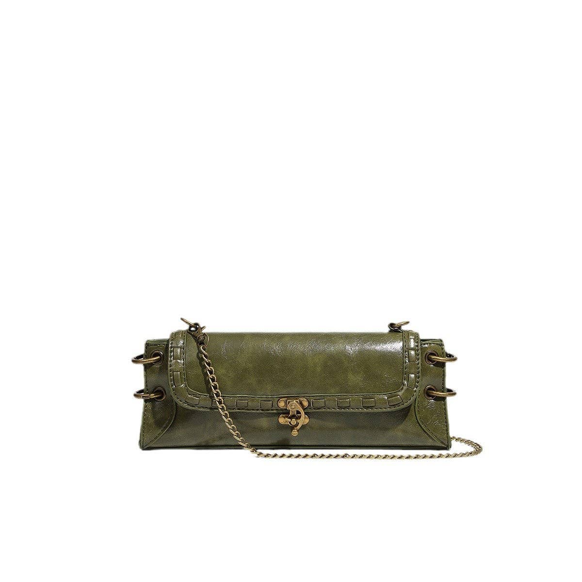 Montana Boho Vintage Vibe: Square Shoulder Bag With Chain Strap