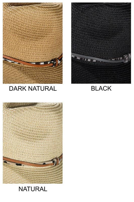 Panama Hat with Double Trim: Montana Boho Western Spirit Accessories