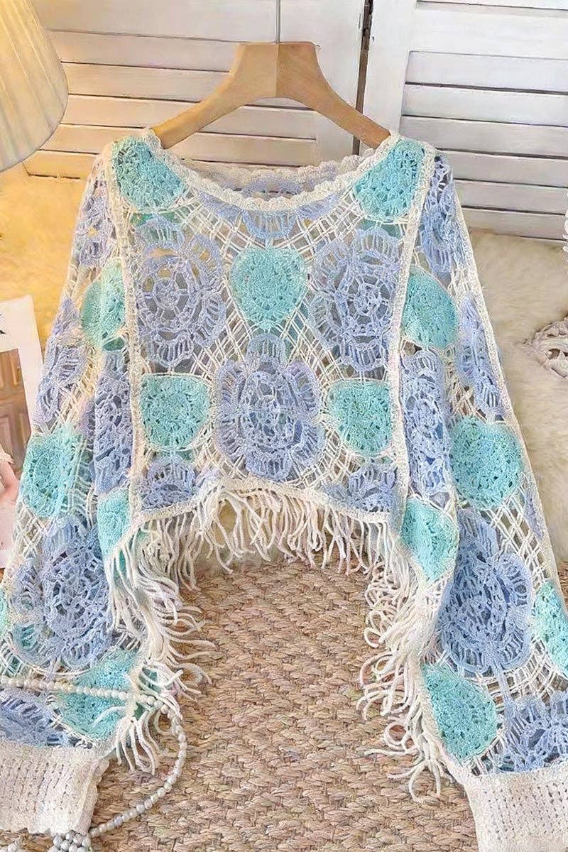Intricate Crochet Top: FREE SPIRIT DREAMER Series: Boho & Free-People loving styles.