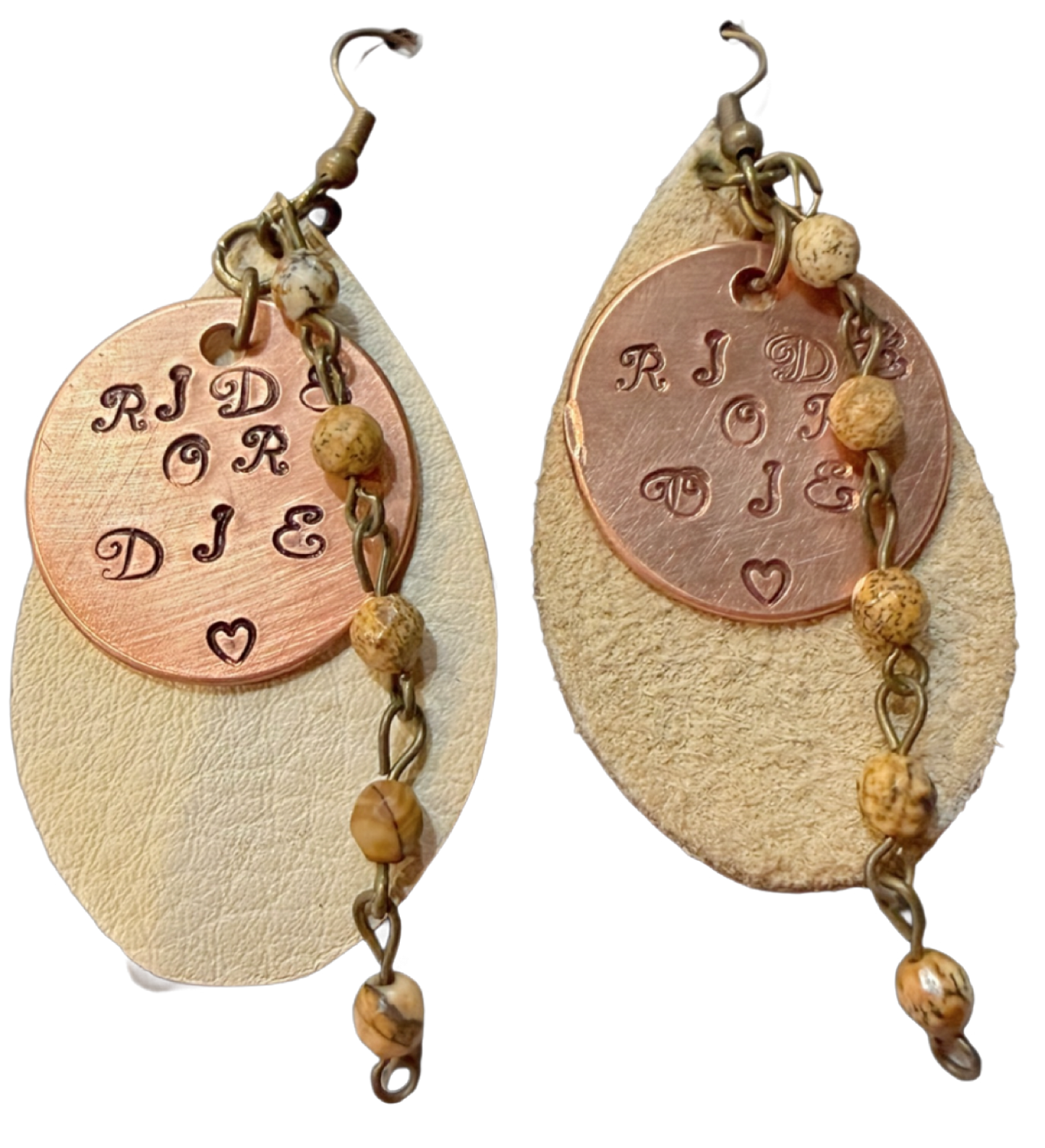 Storied Metals: "Scrabbled Letters" Earrings