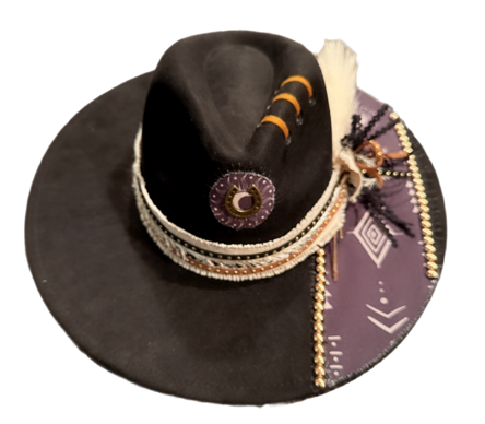The 406 Mad Hattie. Meet "Celesta". *Charcola, Wide-Brim Fedora, Felt