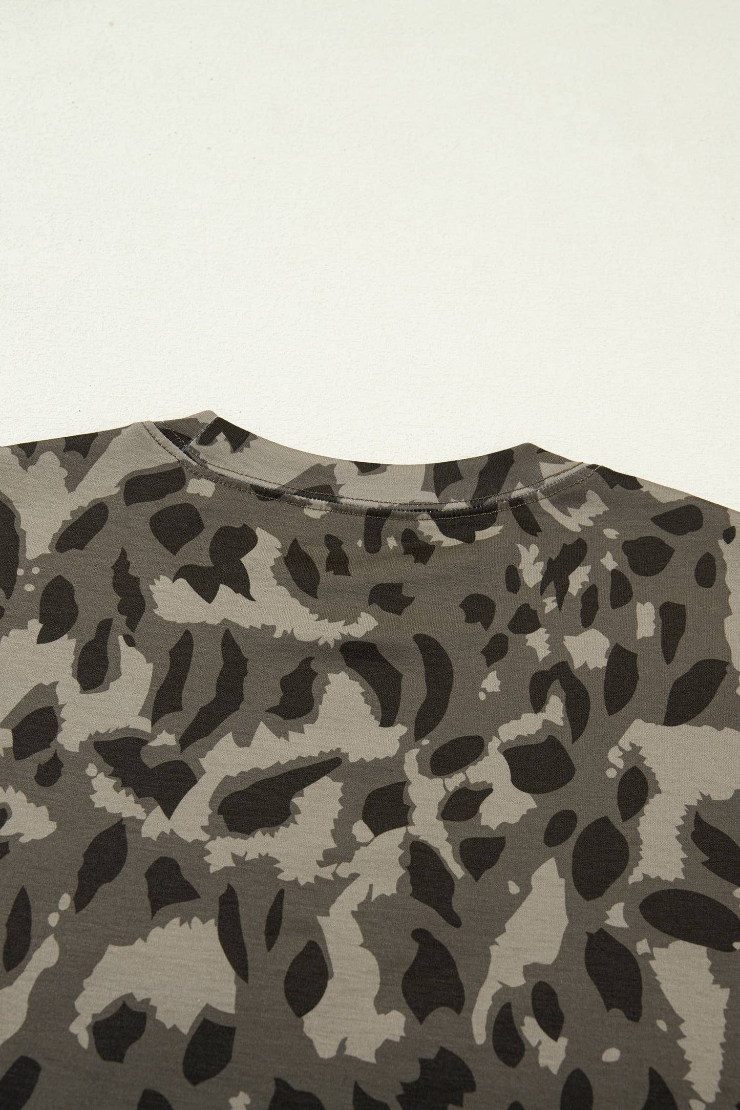Leopard Print Mock Neck Cap Sleeve Tee: Montana Boho Western Spirit Fashion