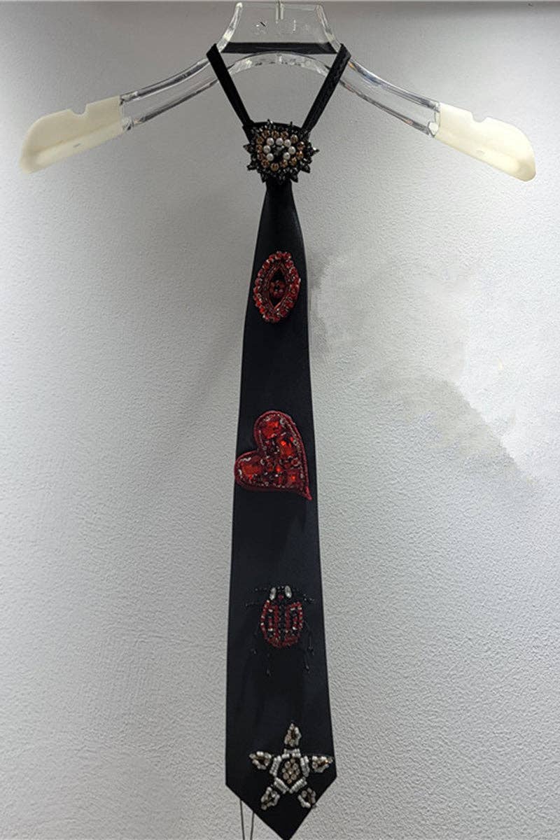 Be A Show-Stopper—Simply IRRESISTIBLE: Embellished Fringe Statement Tie