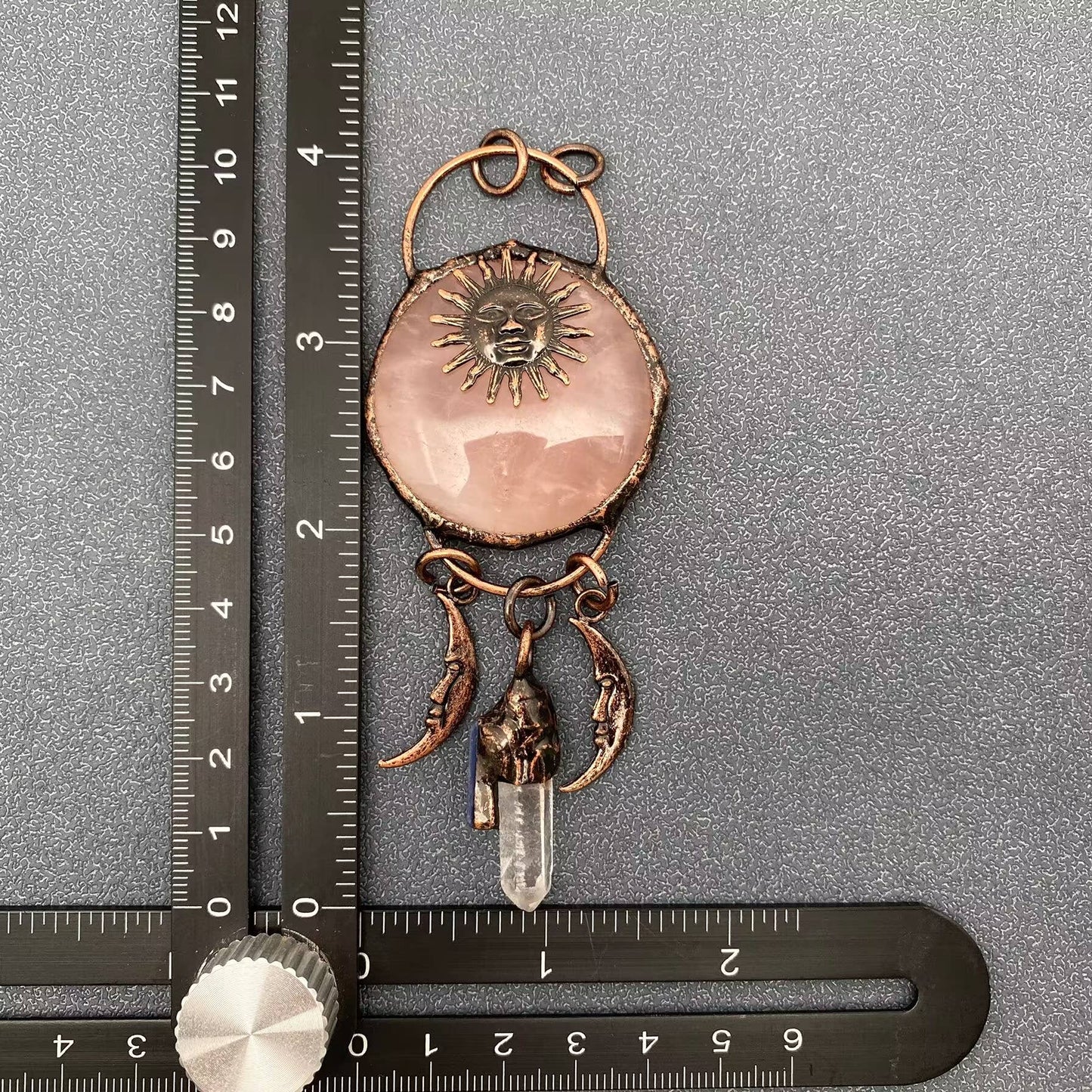 Rocky Mountain Spirit Jewelry: Natural Stone Sun God Moon Pendant