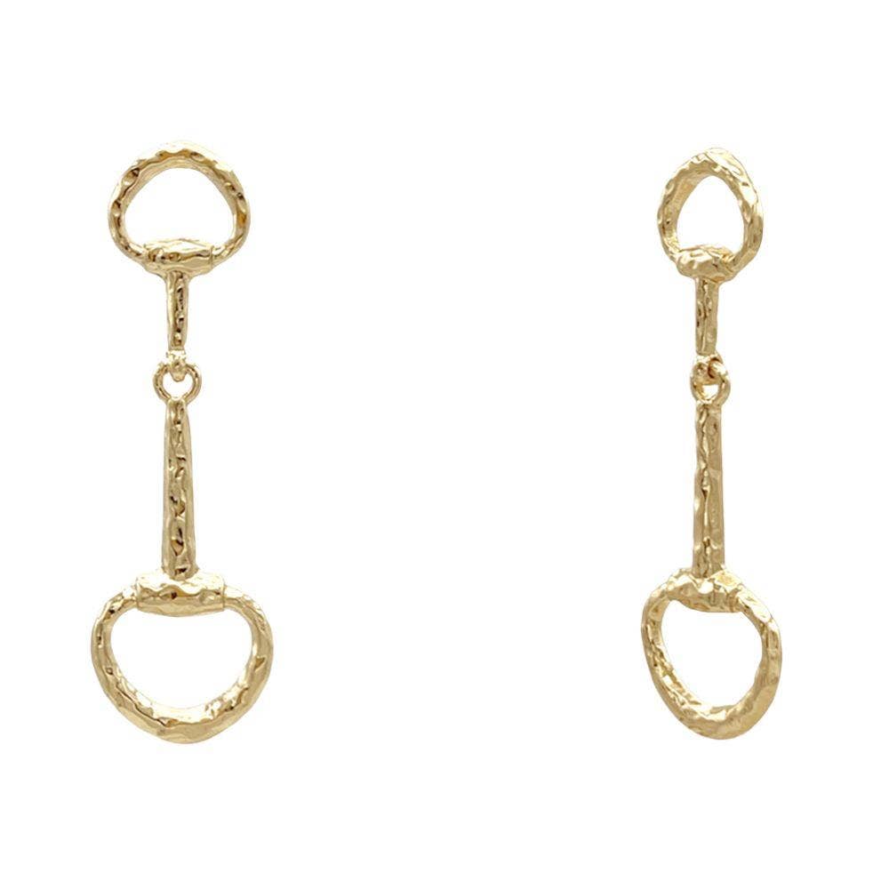 Montana Boho Western Spirit Jewelry: HORSEBIT METAL DANGLE EARRING
