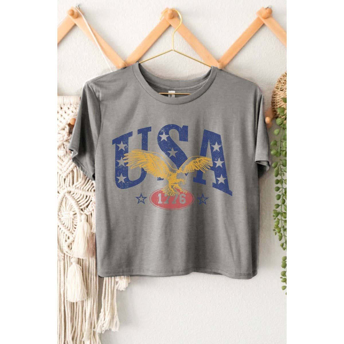 USA 1776 GRAPHIC CROP TOP: Montana Boho Western Spirit Fashion
