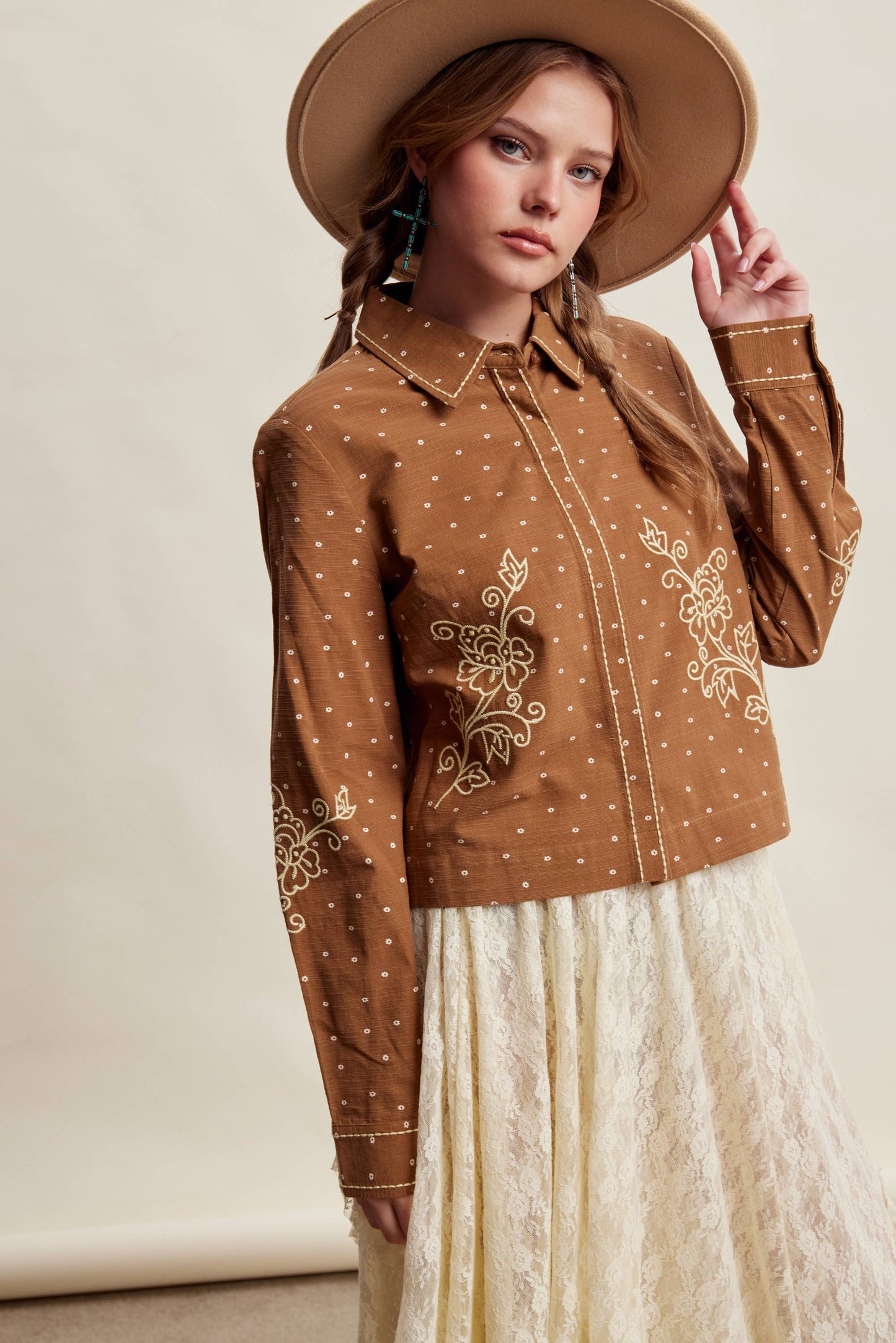 Embroidered Western Cotton Shirt