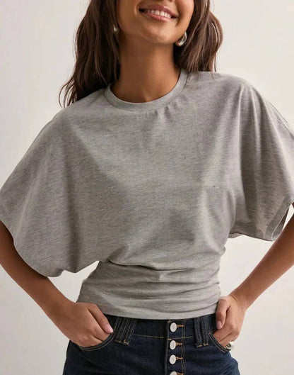 Women’s Batwing Sleeve Fitted T-Shirt Casual Summer Top