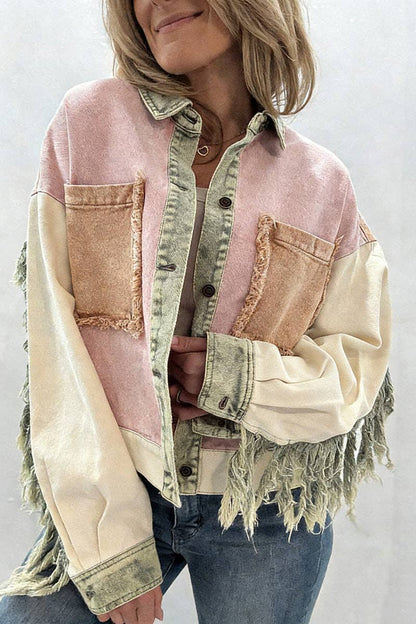Montana Boho Western Spirit Fashion:&nbsp;Stylish Patchwork Denim Jacket