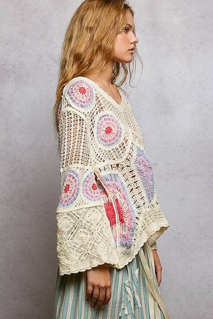 Granny Circle Motif Scalloped Edge Crochet Top: FREE SPIRIT DREAMER Series: Boho &amp; Free-People loving styles.&nbsp;