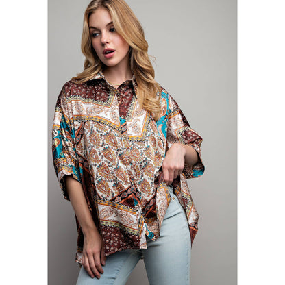 Simply Irresistible, Be the showstopper: LIGHT SATIN PRINT SHIRT