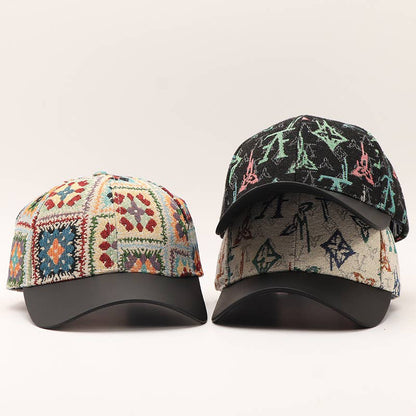 Color block Geo Pattern Baseball Cap: Montana Boho Western Spirit Fashion: