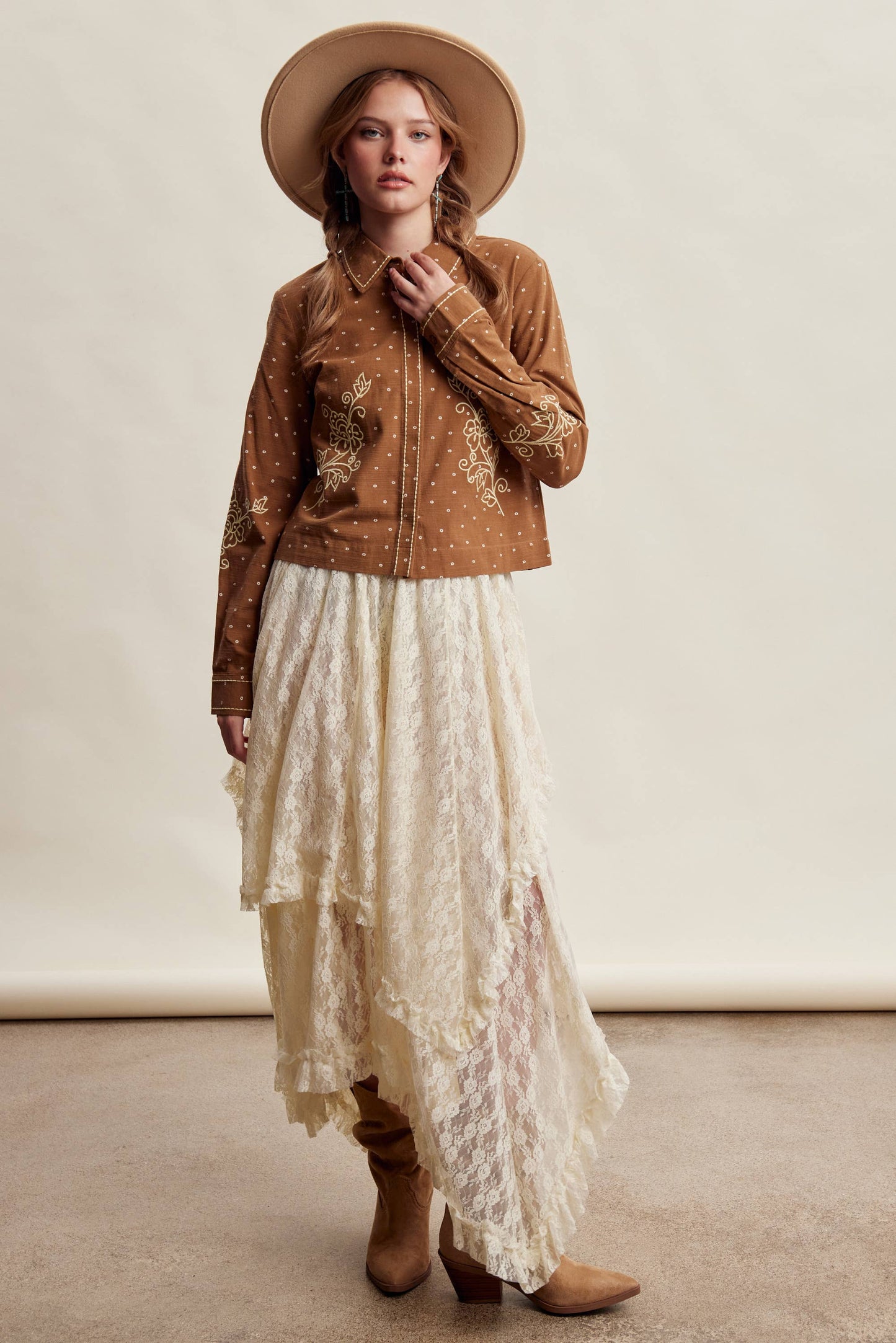 Embroidered Western Cotton Shirt
