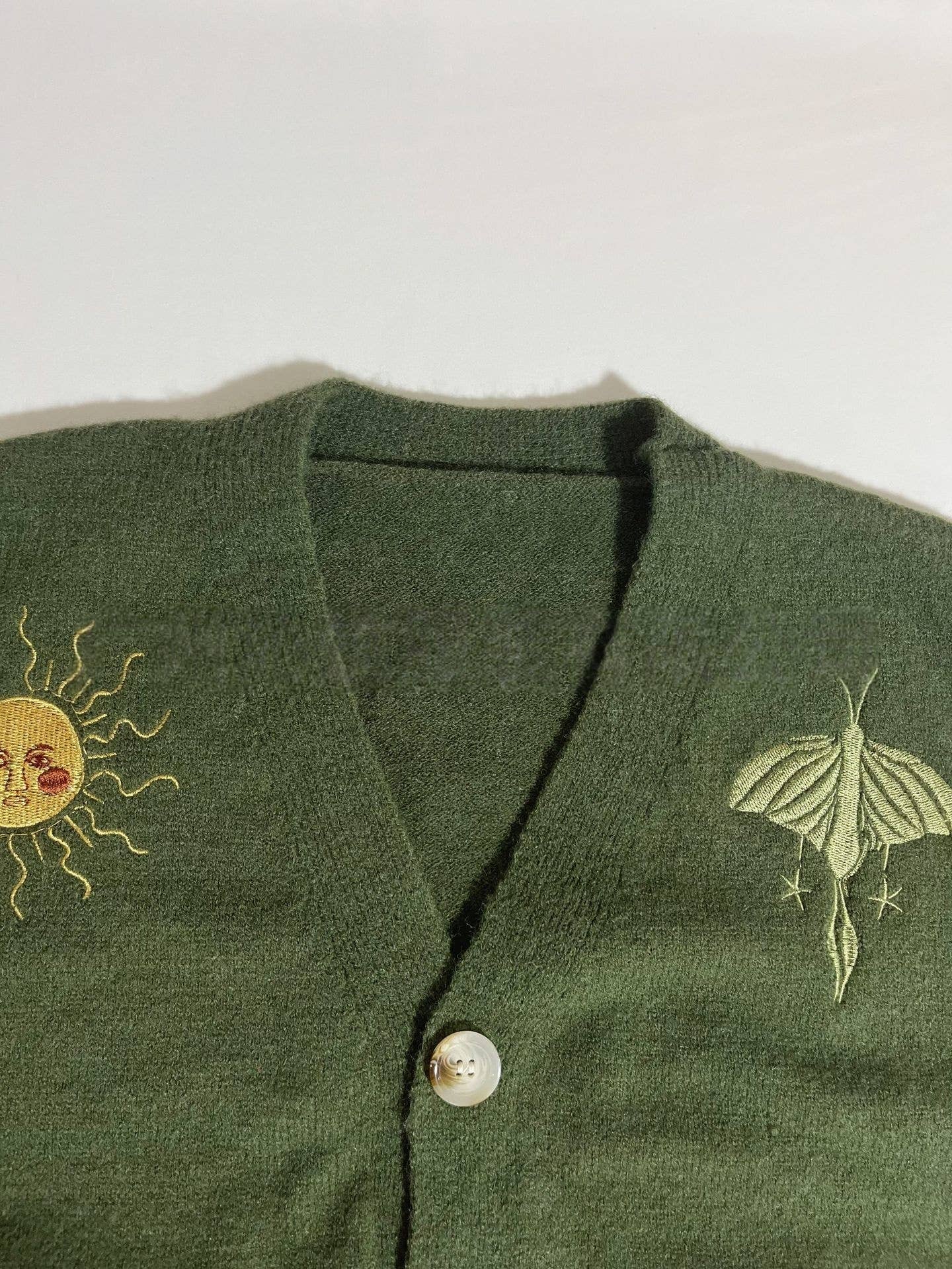 Mysterious Universe Sun & Moon Embroidered cropped cardigan