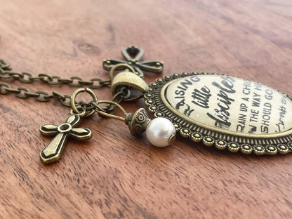Raising Little Disciples Proverbs 22:6 Necklace Mother's Day