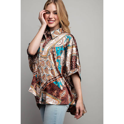 Simply Irresistible, Be the showstopper: LIGHT SATIN PRINT SHIRT