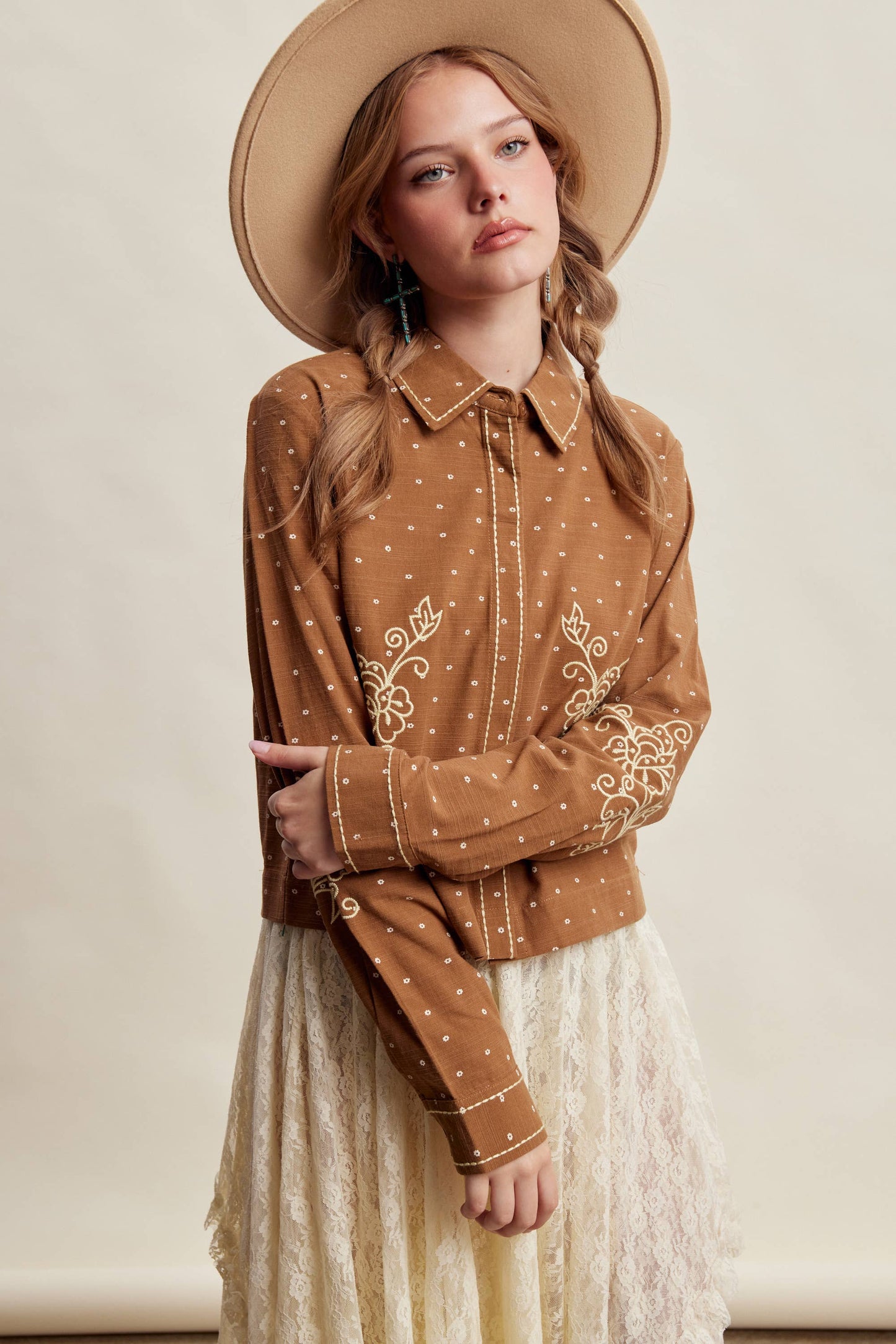Embroidered Western Cotton Shirt
