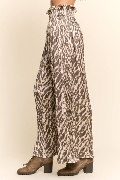 FREE SPIRIT DREAMER Series: LONG-SLEEVEM BLOUSE WIDE LEG PLEATED PANTS