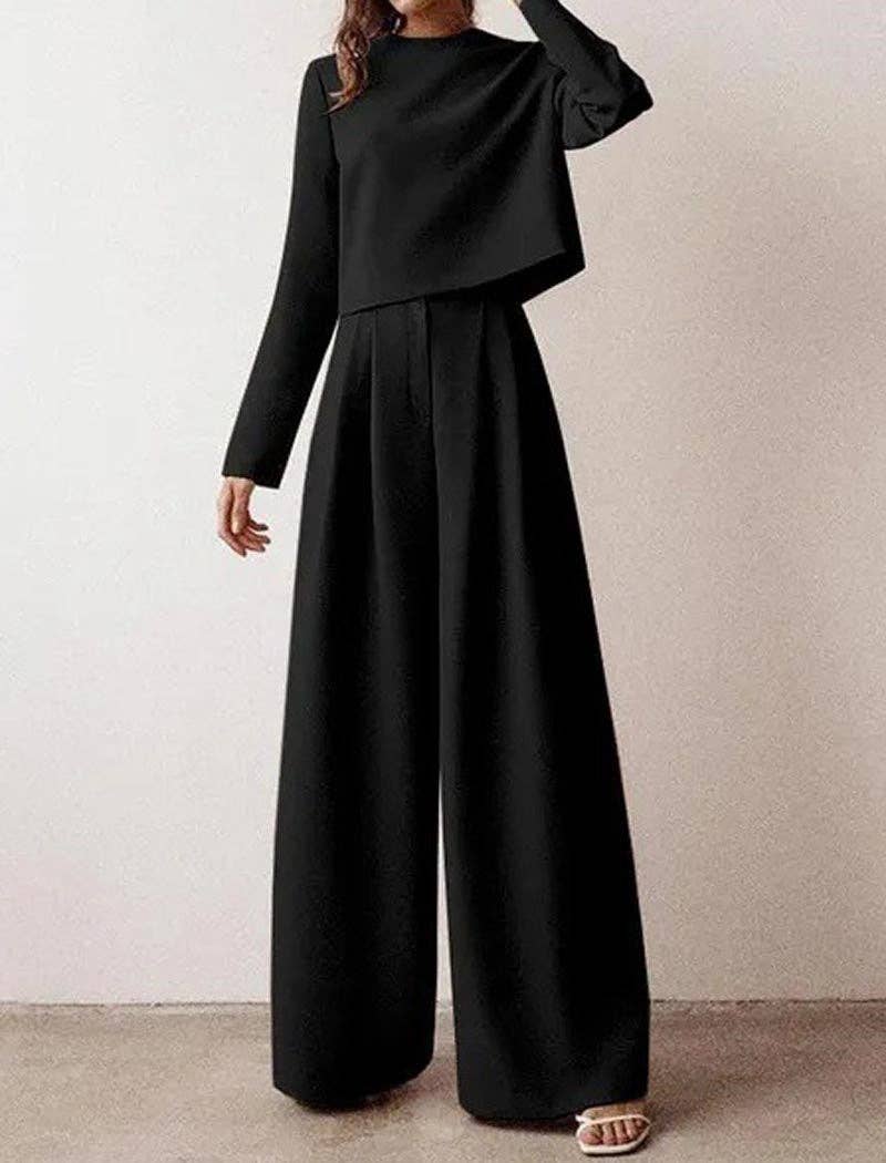 Be A Show-Stopper—Simply IRRESISTIBLE:&nbsp: Relaxed Two-Piece Long Sleeve Set
