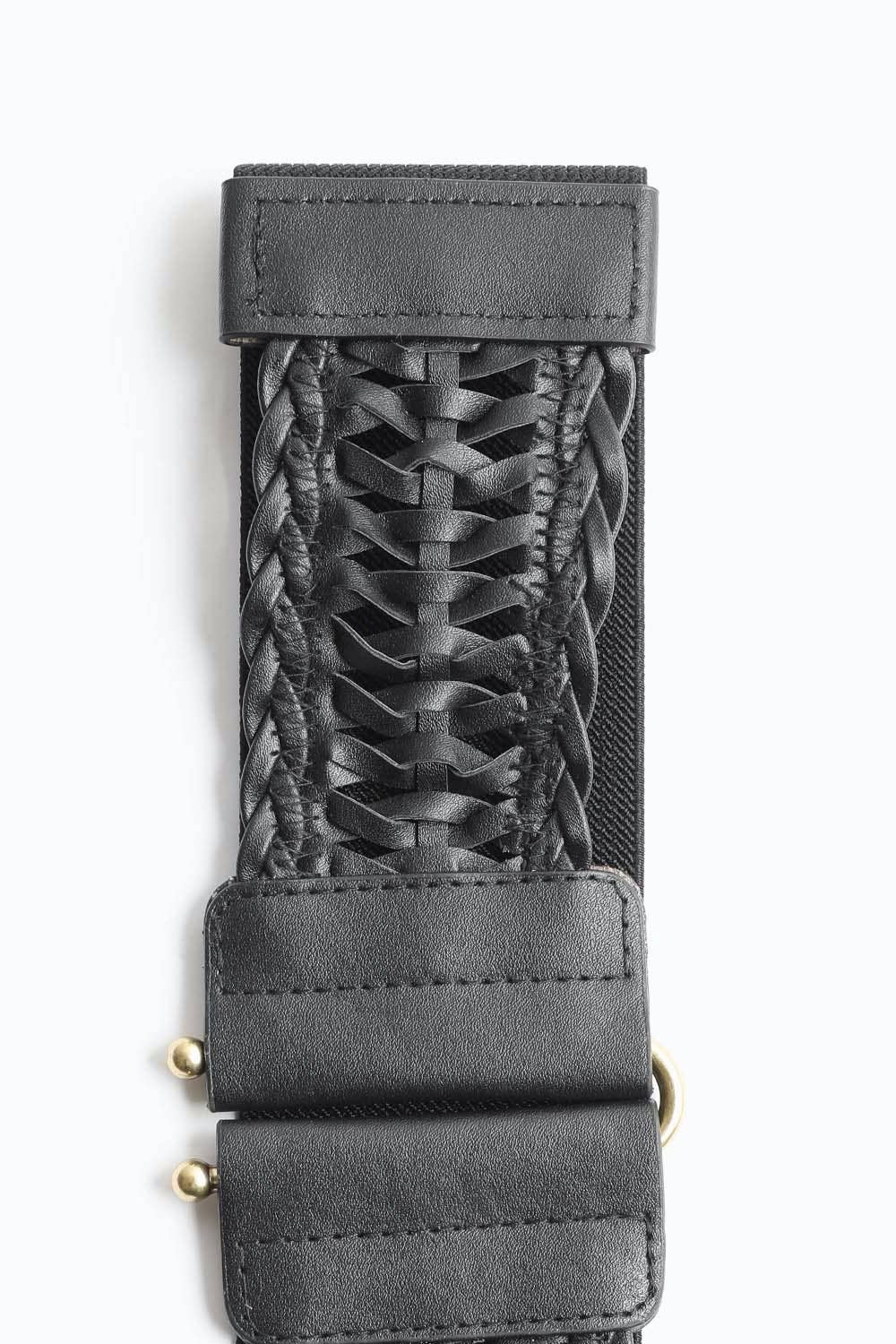 Comfortable Vegan Leather Braided Waist Belt