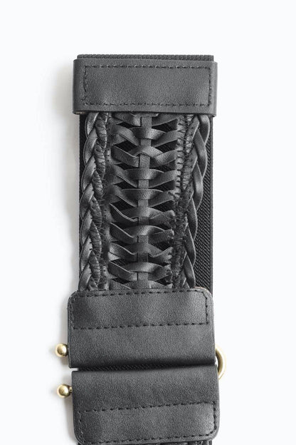 Comfortable Vegan Leather Braided Waist Belt