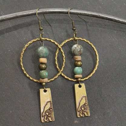 Songbird Singing Dangle Earrings: FREE SPIRIT DREAMER Series: Boho & Free-People loving styles.