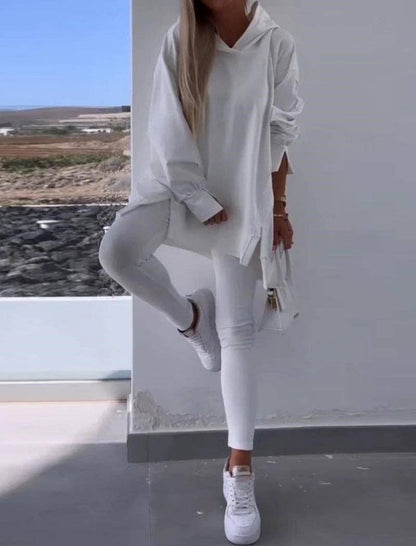 Casual Wanderer COMFY Series: Solid Hoodie and Leggings Set