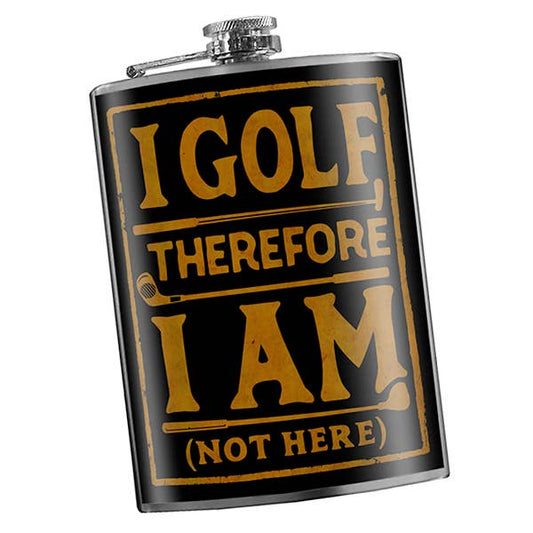 Flask - I Golf, Therefore I Am... - Father's Day