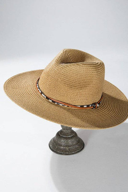 Panama Hat with Double Trim: Montana Boho Western Spirit Accessories