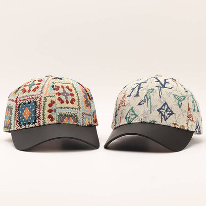 Color block Geo Pattern Baseball Cap: Montana Boho Western Spirit Fashion:
