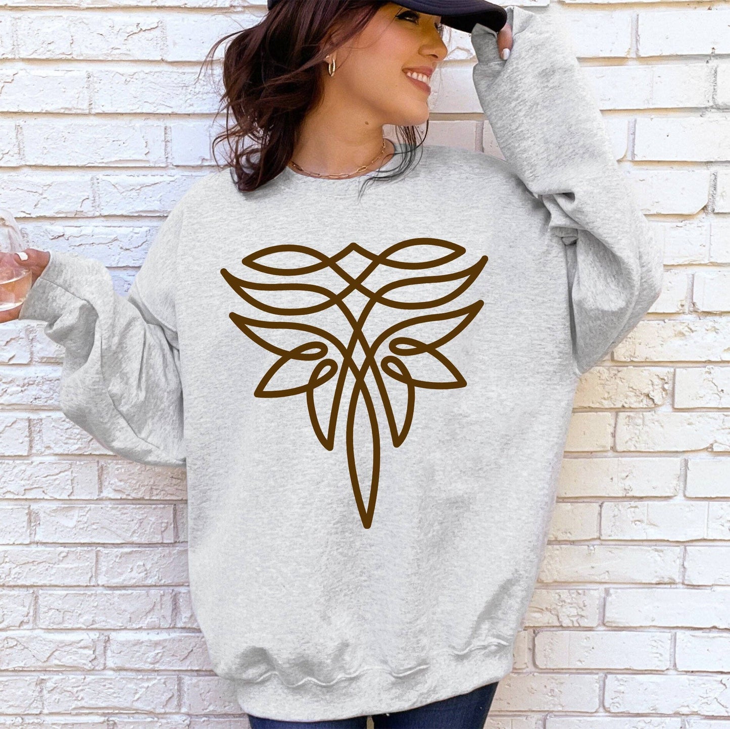 Montana Western Vibe: Boot Stitch Sweatshirt (Gray)