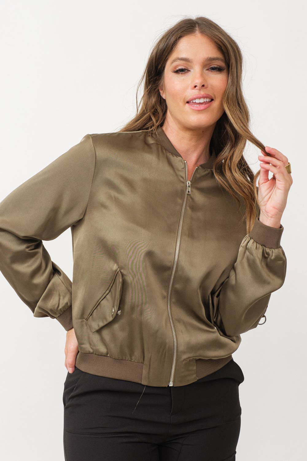 Satin Bomber Jacket: Be A Show-Stopper—Simply IRRESISTIBLE: