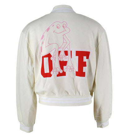 Be A Showstopper: Stylish graphic print bomber jacket (Creme Background)