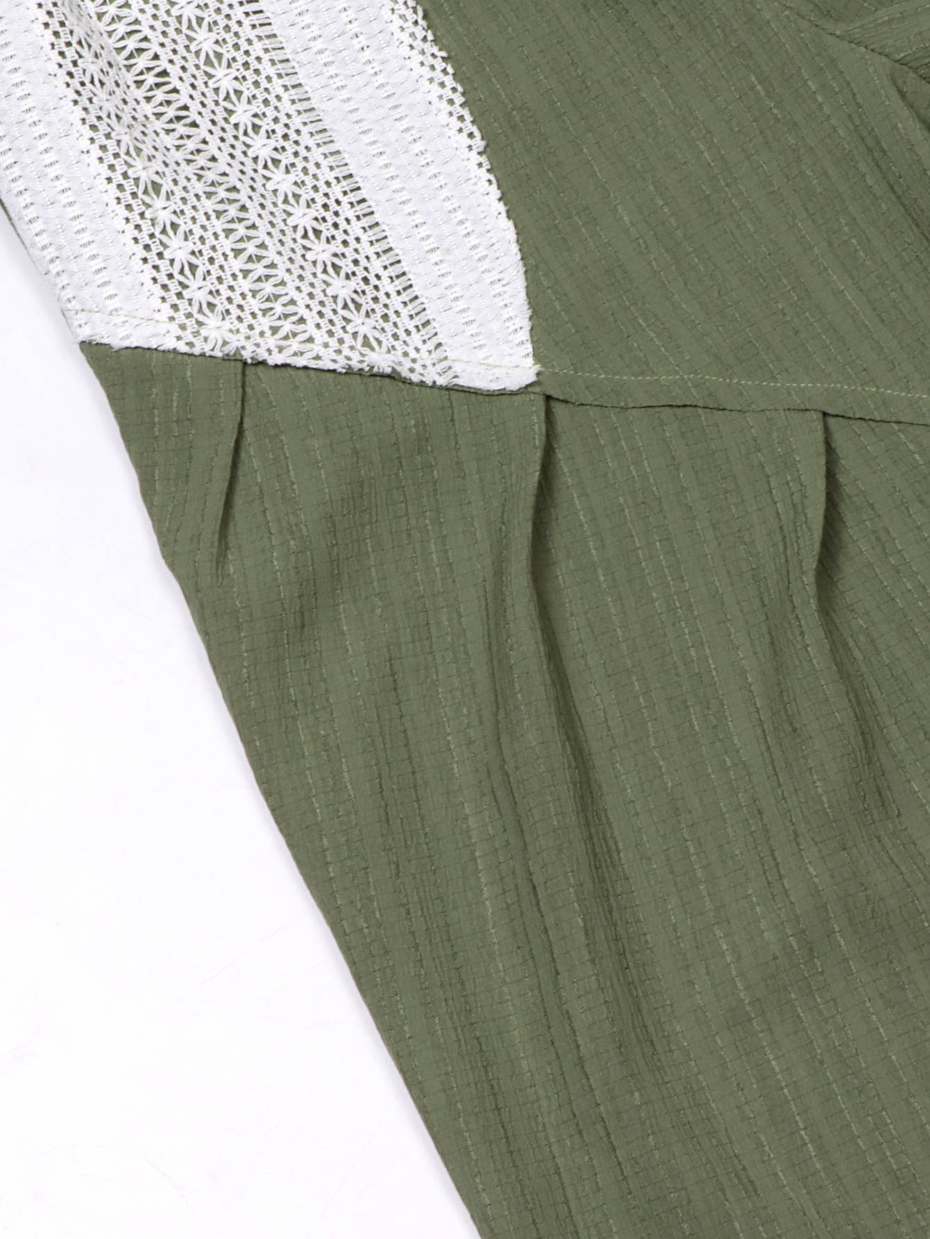 BOHO Vintage Western Lace Patchwork Drawstring Pants (Green)
