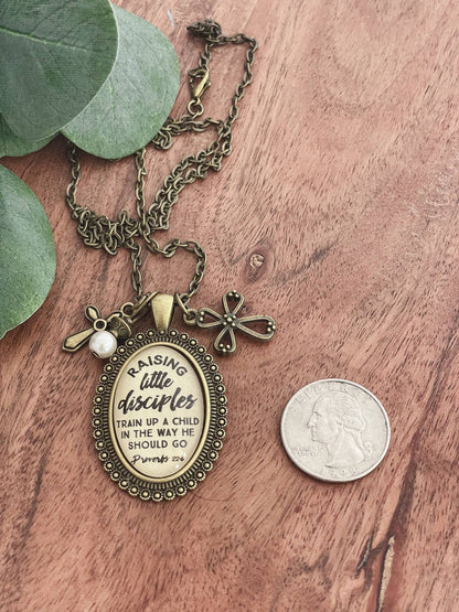 Raising Little Disciples Proverbs 22:6 Necklace Mother's Day