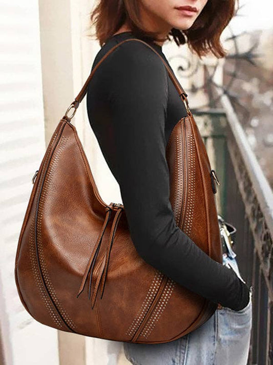 Hobo Bag—Pockets  2 Pcs Zipper Handbags