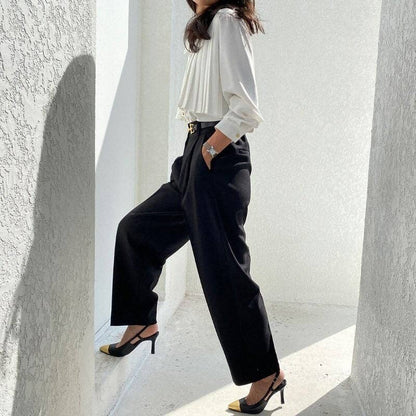 Loose Fit Short Pleated Long Sleeve Shirt—"Be A SHOW-Stopper"