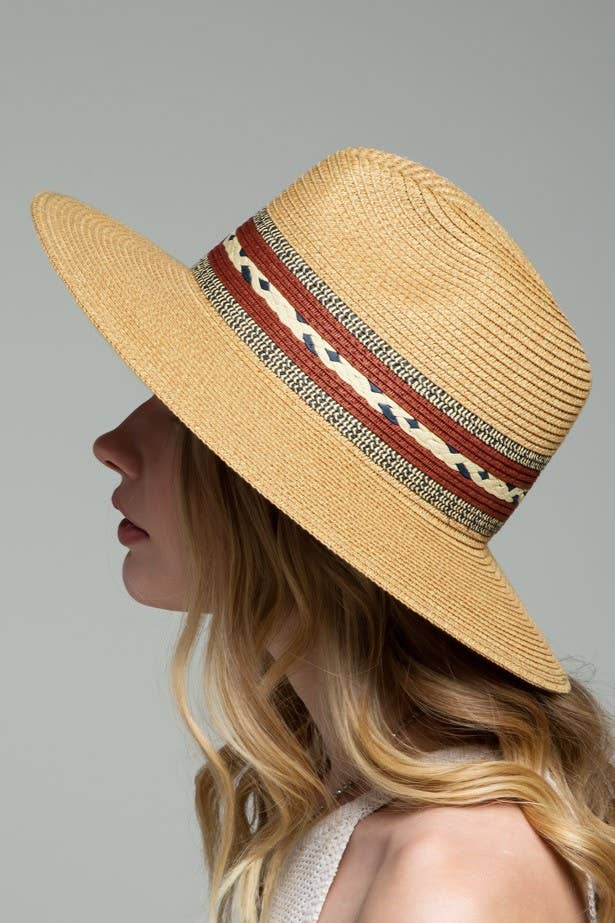 Braided Trim Panama Hat: Montana Boho Western Spirit Accessories: