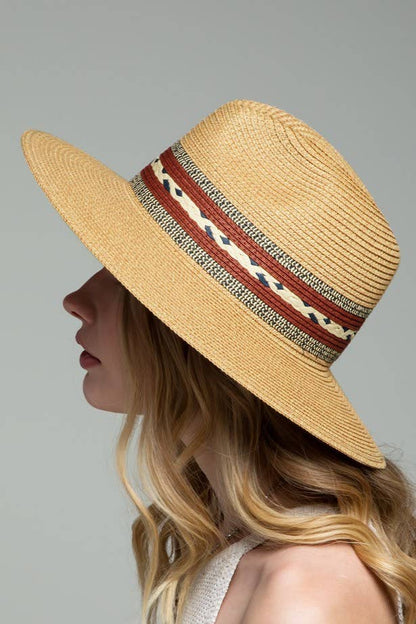 Braided Trim Panama Hat: Montana Boho Western Spirit Accessories: