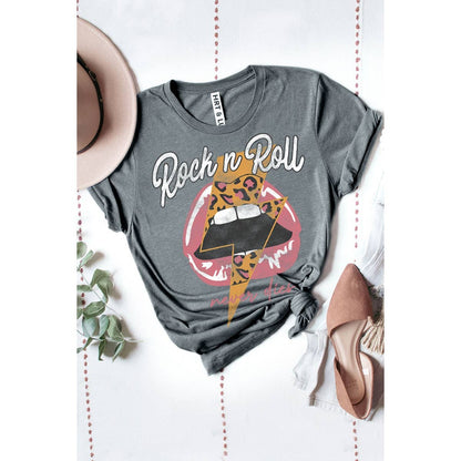 FREE SPIRIT DREAMER Series: ROCK AND ROLL NEVER DIES WASHED GRAPHIC TEE