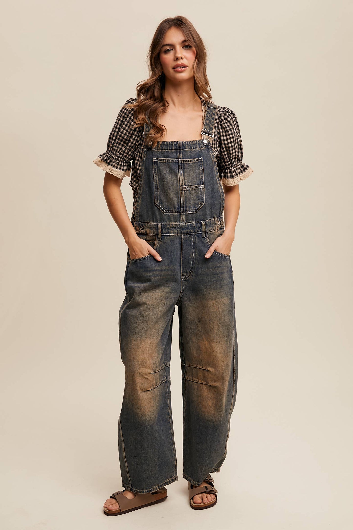 FREE SPIRIT DREAMER Series: Barrel Jean Denim Overall