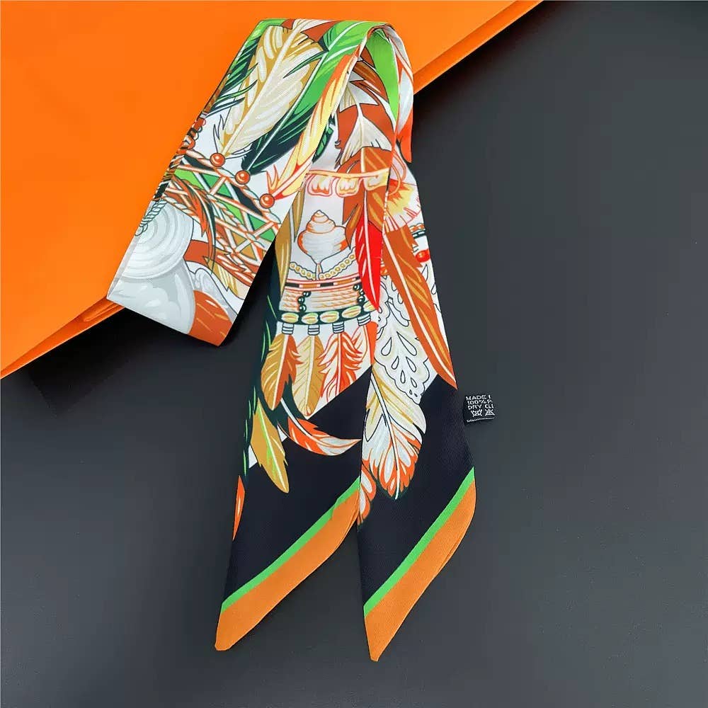 MULTI PATTERN SKINNY SCARF, Twilly