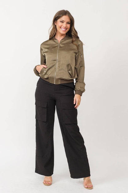 Satin Bomber Jacket: Be A Show-Stopper—Simply IRRESISTIBLE: