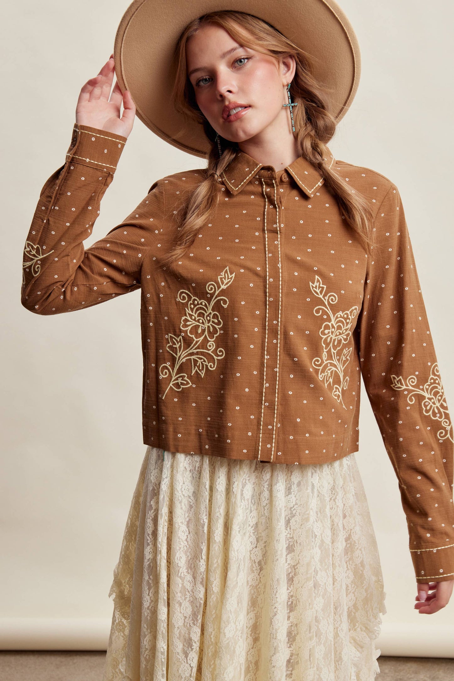 Embroidered Western Cotton Shirt