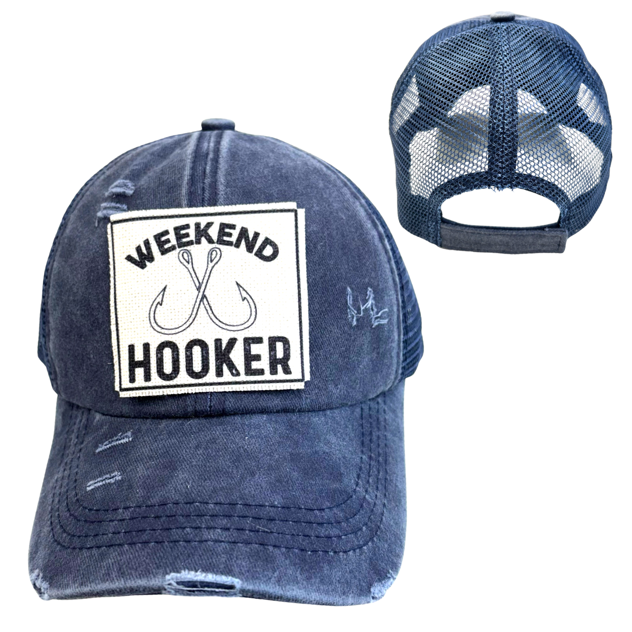 WEEKEND HOOKER | FISHING | UNISEX HAT | DISTRESSED: Montana Boho Western Spirit Accessories: