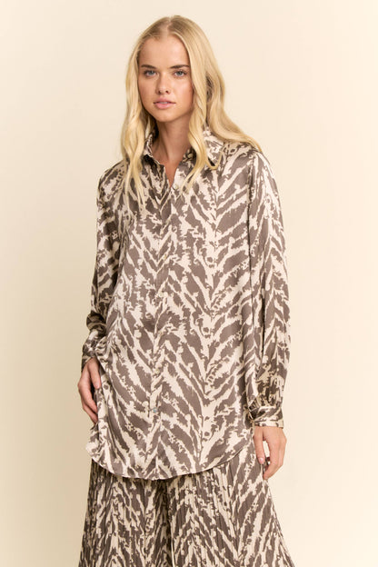 FREE SPIRIT DREAMER Series: LONG-SLEEVEM BLOUSE WIDE LEG PLEATED PANTS